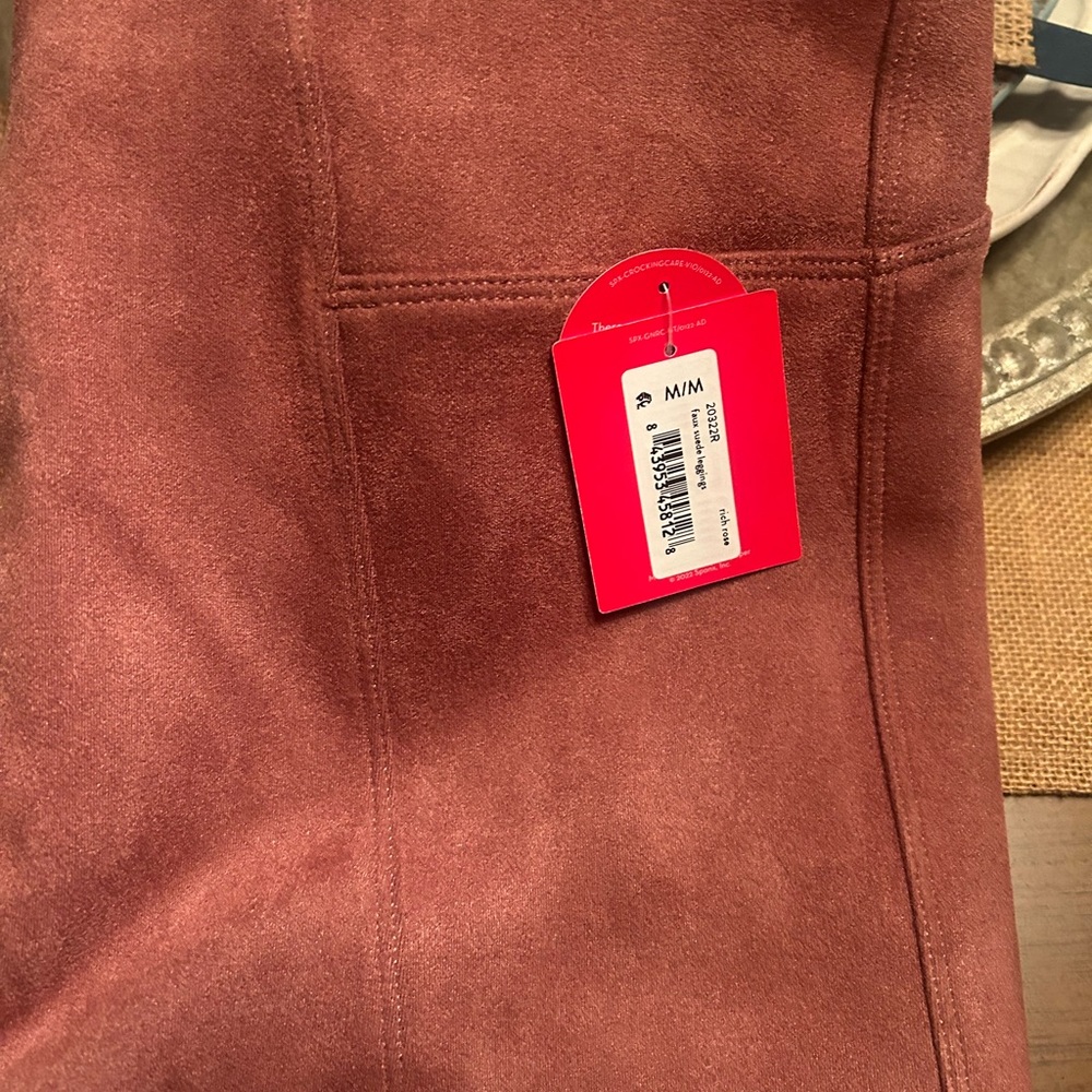 Spanx | Women’s Medium‎ | Rich Rose Pink Faux Suede Legging